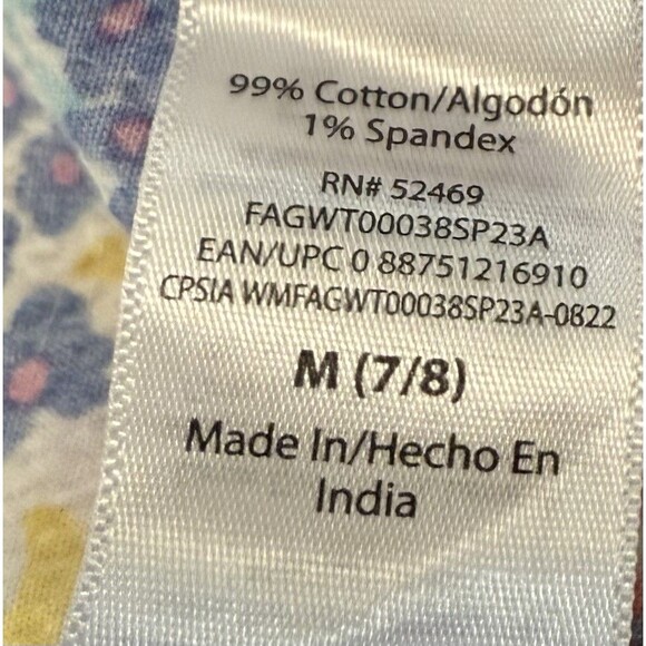 Free Assembly Girls Sleeveless Floral Tank Top M 7-8 Multicolor Cotton Key Hole - Picture 5 of 5